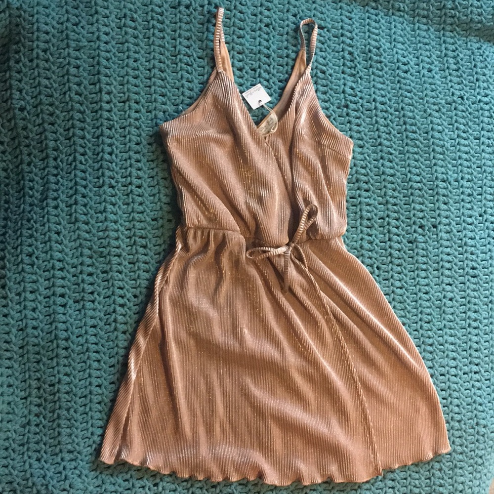 Shimmery Bronze Party Dress